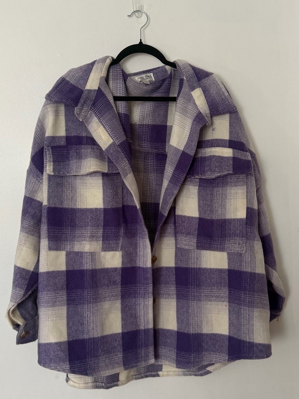 ASOS Purple Plaid Women's Shacket Jacket